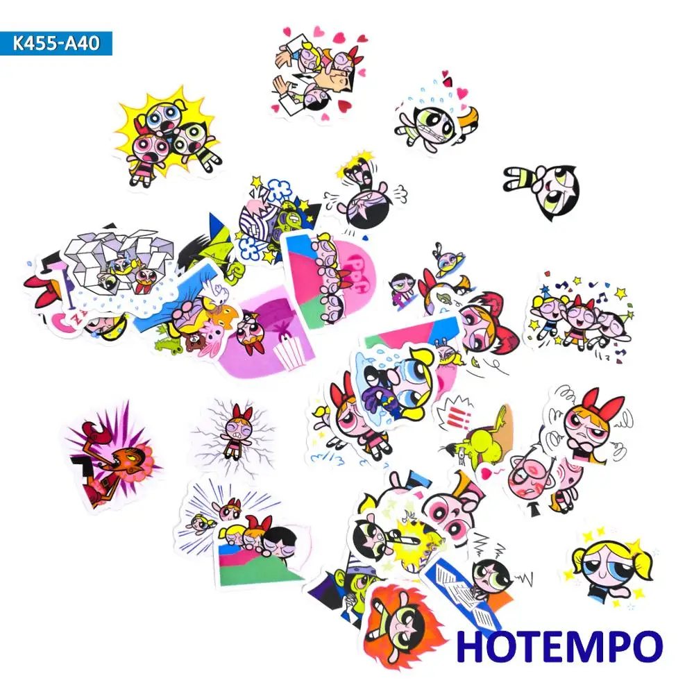 

40pcs Cute Lovely Powerpuff Girls Stickers Stationery Scrapbooking Stickers DIY Children Letter Diary Pegatinas Stickers