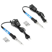 60 Вт выключатель Регулируемая температура паяльник сварки станции набор инструментов с 5 шт. жал