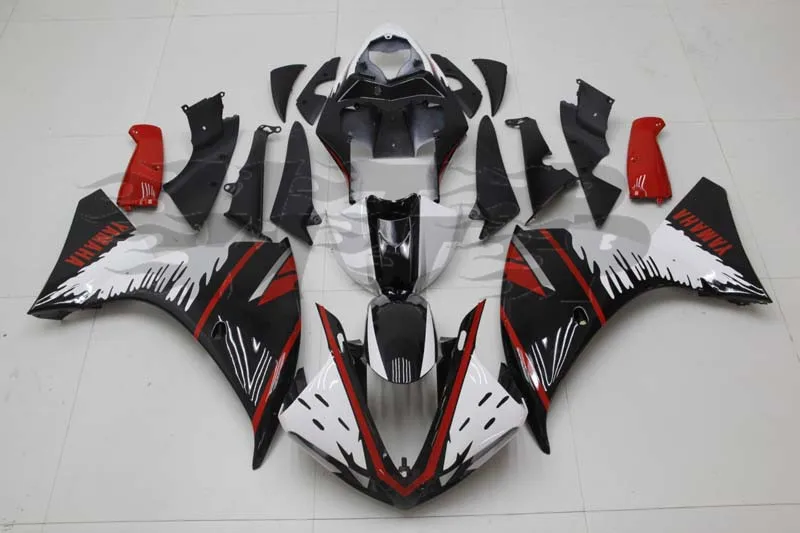 

Motorcycle Fairing kit for YAMAHA YZFR1 09 10 11 YZF R1 2009 2010 2011 YZF1000 ABS black white Fairings set Injection Bodywork