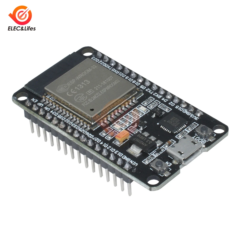 

ESP-WROOM-32 ESP32 Development Board WiFi+Bluetooth Ultra-Low Power Consumption Dual Core ESP-32 ESP-32S ESP 32 Similar ESP8266