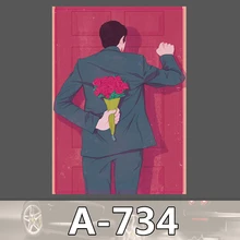 A 734 Rose Man Waterproof Cool DIY Stickers For Laptop Luggage Fridge Skateboard Car Graffiti Cartoon