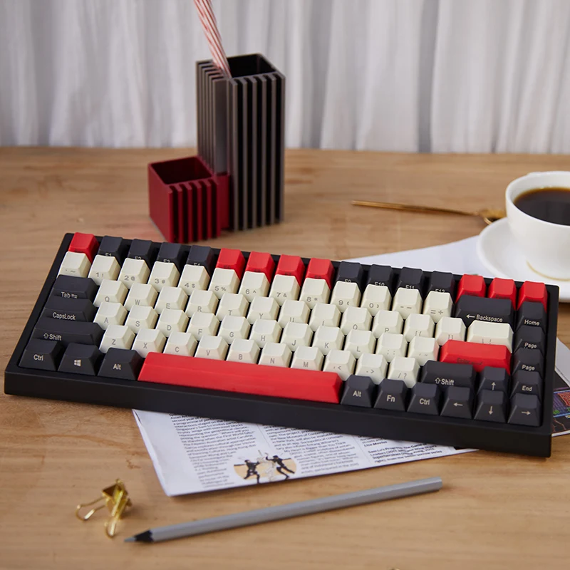  Keycool 84 mini mechanical keyboard cherry mx clear switch brown PBT keycap mini84 compact game key
