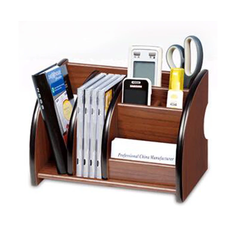 Fine Wool 6 Blocks Cherry Wood Parallel-Chord Holder Desktop Storage Box Finishing Storage Box
