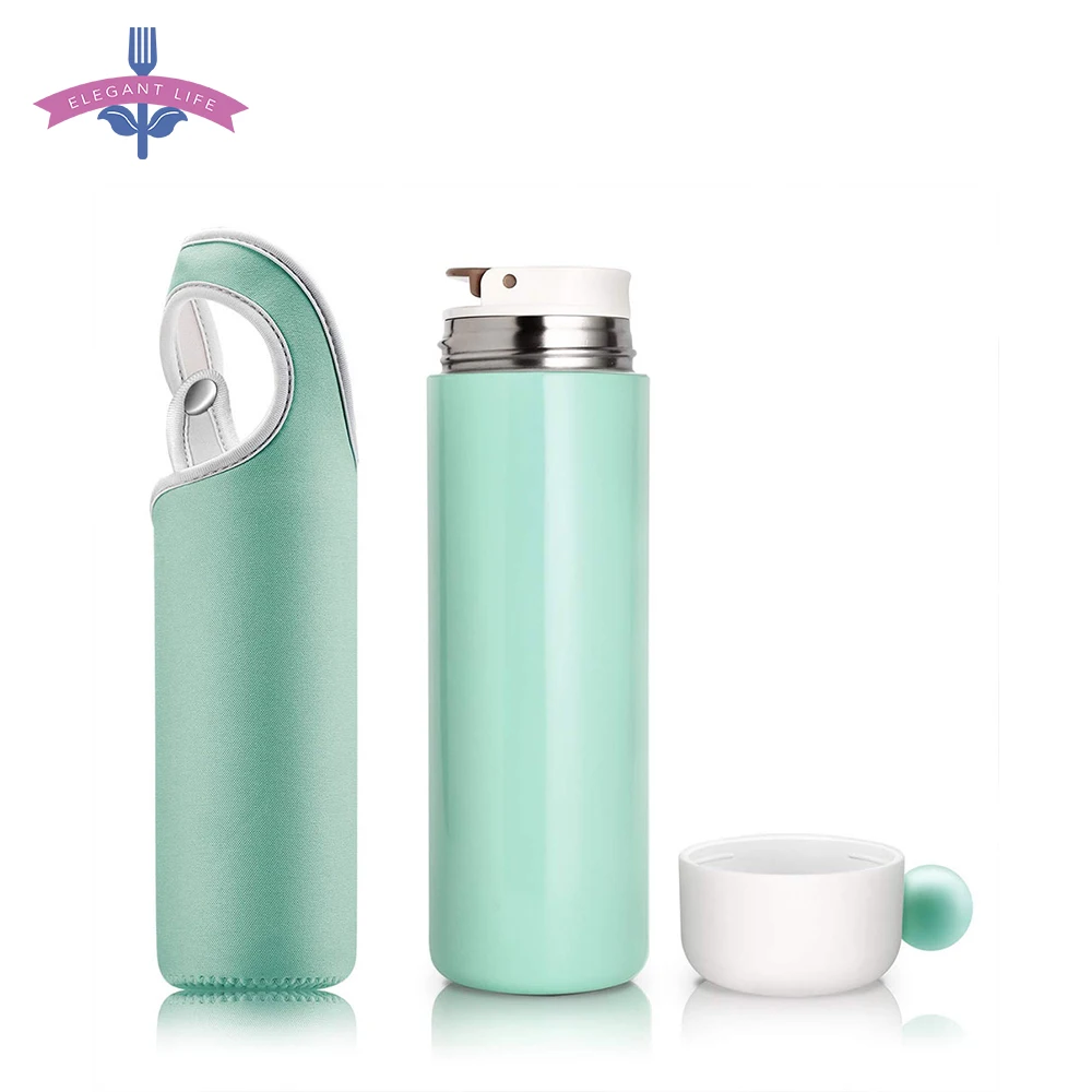 

450ML Stainless Steel Thermos Water Thermos Bottle Termos Insulate Vacuum Drink Bottle Outdoor Sports Portable Kettle Gift Cover