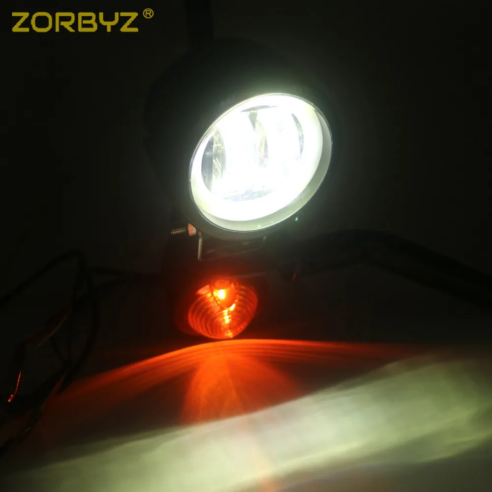ZORBYZ черный Передний прожектор противотуманная фара ангел глаз лампа крепление