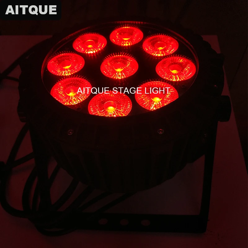Conduziu a Luz do Par 12 Lote Boate Levou Holofotes Par 9x15 w Rgbwa Par Levou Plana 15 w Latas Par Led Plana Ip65 5 Cheap Efeito de Iluminação de palco