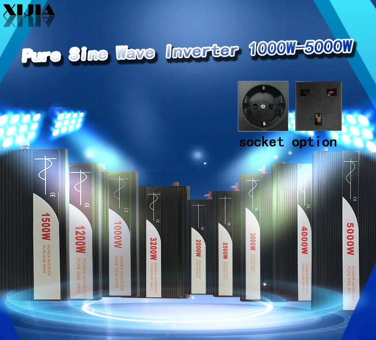 

pure sine wave power inverter 600W 1000w 1500w 2000w 2500w 3000w 3200w 4000w 5000w 6000w 12v 24v 48v DC to AC 120v 220v