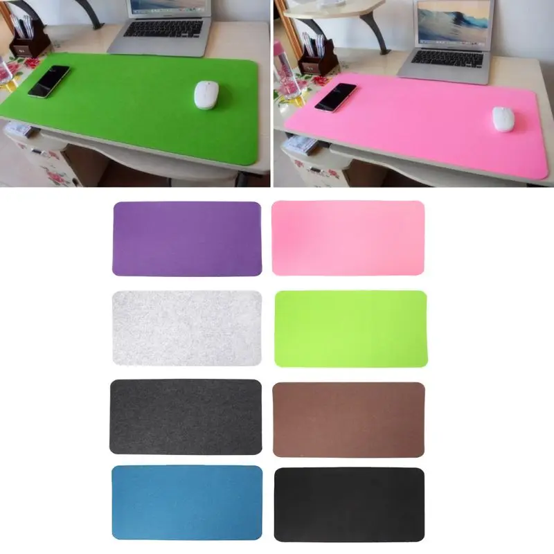 67x33cm Solid Color Large Felt Cloth Mouse Pad Non slip Mouse Pad Mouse