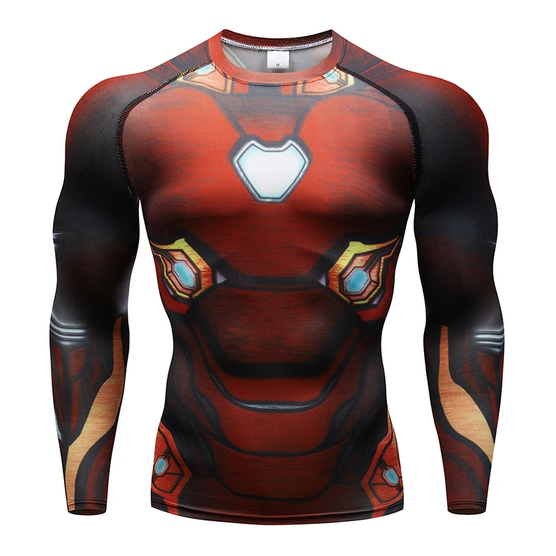 

3D Marvel Comics Super Heroes Spiderman Superman Captain America Batman Iron Man Quick-drying fitness T-shirt Wholesale retail