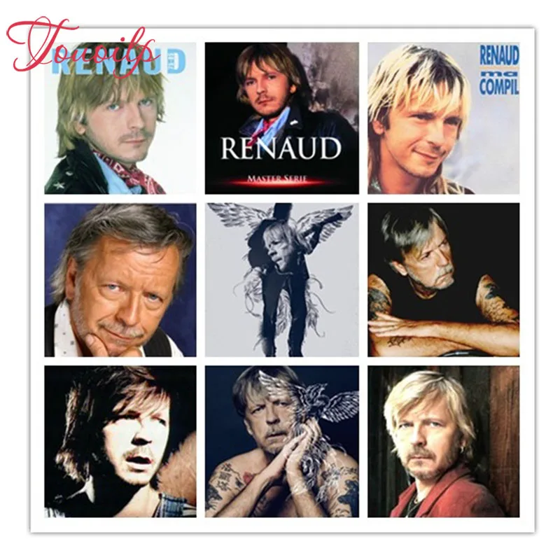 

TOUOILP Diamond Embroidered Full Drill rock singer Renaud Diamond Painting Cross Stitch Soccer Birthday Party Decorations Kids