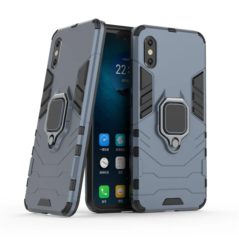 Per Xiaomi Mi 8 Explorer Caso Anello Di Barretta Cavalletto Cassa Del Telefono Dura Del Pc Per Xiaomi Mi 8 Explorer Copertura Xiaomi Mi 8 Explorer Cas