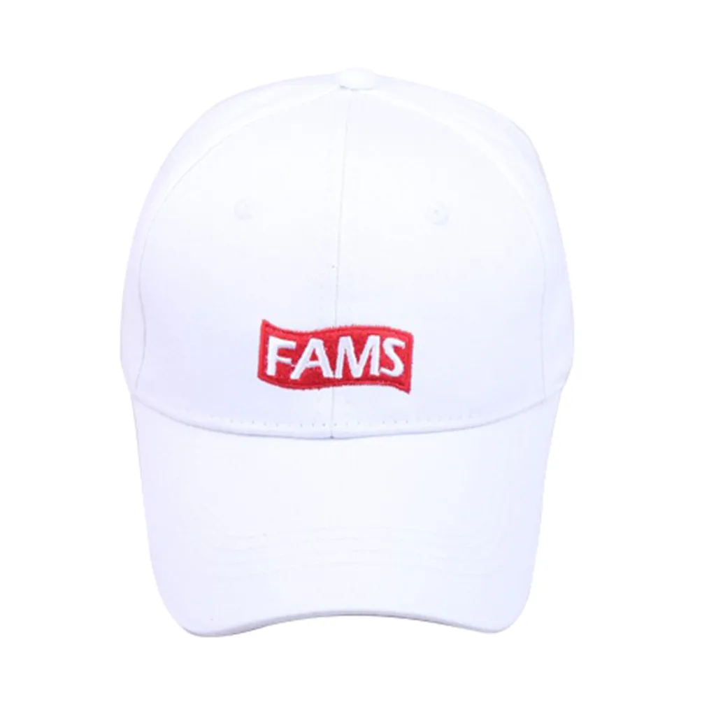 Orange FAMS Letter Outdoors Visor Baseball Caps Women Men Unisex Summer Baseball hat Adjustable Hat mens baseball caps#W - Цвет: White