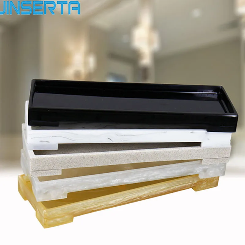  JINSERTA Marbled Resin Storage Tray Jewelry Display Plate Necklace Ring Earrings Cosmetic Organizer