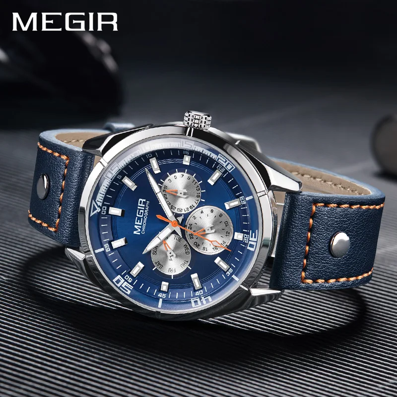 Billige MEGIR Kreative Armee Militär Uhren Männer Luxus Marke Quarz Sport Armbanduhr Uhr Männer Relogio Masculino Erkek Kol Saati