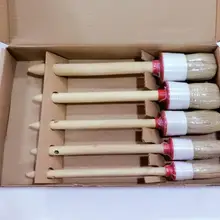 5 шт./партия обода приборной панели подлинный щетка для бороды Авто колеса салона эмблемы вентиляционное отверстие детальный чистящий щетки