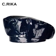 Яркий фетровый берет из искусственной кожи в стиле Харадзюку для девочек и женщин, серебристый красный плоский берет, Кепка в стиле хип-хоп, весна, лето, осень