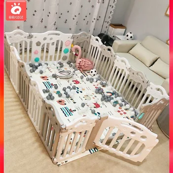 

2019 new children's game park fence indoor crawling toy safety fence fence environmental protection material