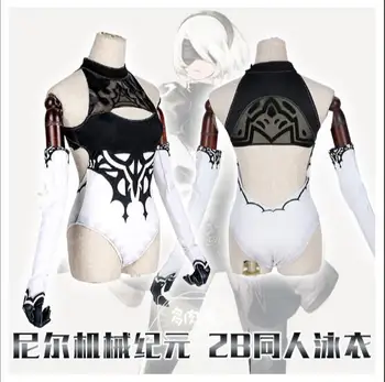 

Hot Anime game NieR:Automata cosplay 2B sexy Hot spring bathing suit girls cos swimsuit Halloween costume