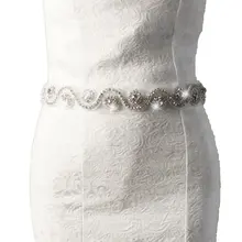 Beautiful Crystal Rhinestone Pearl Wedding Party Dress Belt Handmade Cummerbunds Waistband Girdle Headband