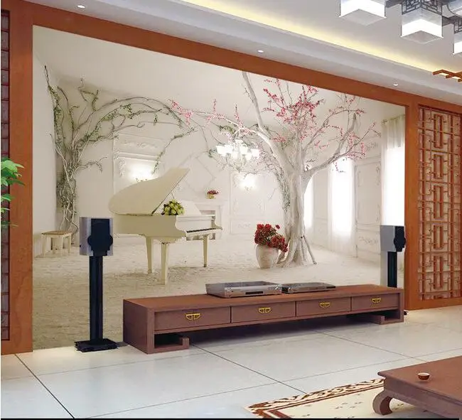 

3d wallpaper custom mural non-woven 3d room wallpaper 3 d tree romantic dream piano setting wall photo 3d wall mural wallpaper
