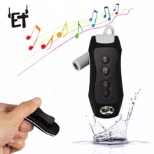 ET Mini водонепроницаемый MP3 музыкальный плеер fm-радио 4G 8G стерео MP3-плеер Клип для плавания дайвинга сёрфинга спортивный музыкальный плеер с наушниками