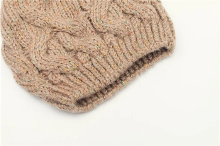 2018 New Winter Double-layer Hats Women Beanie Hat Fashion Thickening Knitted Wool Hand Made Twist Hats for Girls Pom Caps HC08 (10)