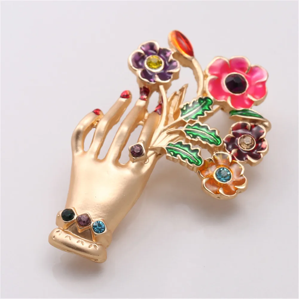 Бесплатный shippingFashion jewelryFashionable женщина прекрасно песочного цвета золото бергамот Цветочная Брошь