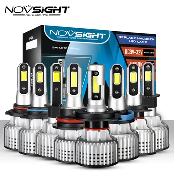 

NOVSIGHT Super Bright Car Headlights H7 LED H4 H1 H3 H11 9005 HB3 9006 HB4 Led Auto COB 72W 10000LM Automobiles Headlamp 6000K