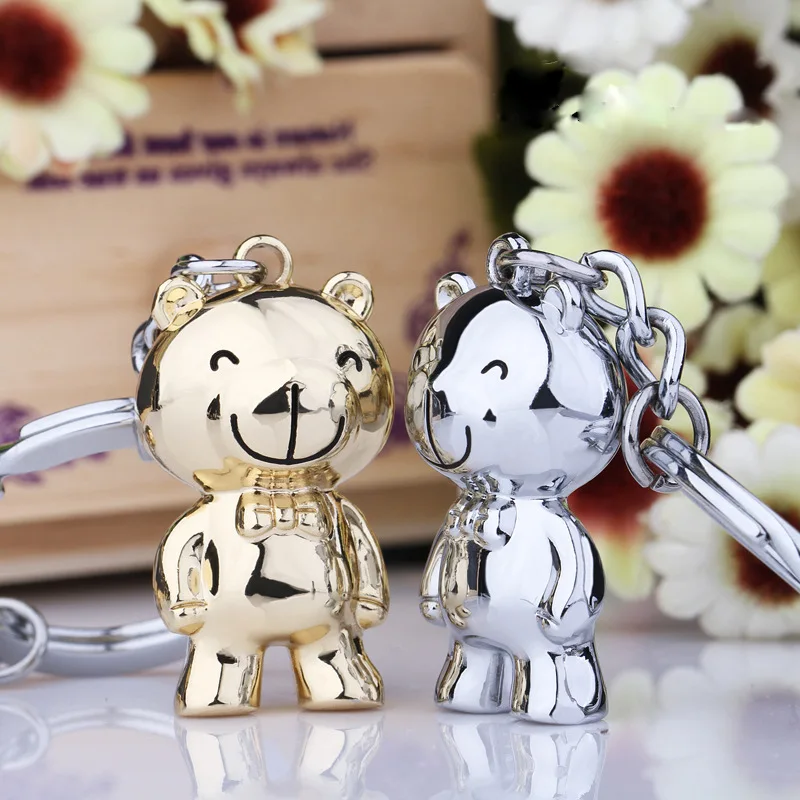 care bears keychain key ring heart couple key chain key holder high