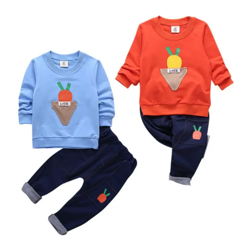

Autumn Baby Boy Clothes Set Long Sleeve Cartoon Sweater + Jeans Set for Boys Clothes Gentleman Casual Sports CHildren Clothing