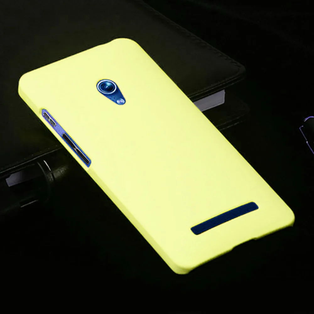 Матовая Пластик Coque 5.0For Asus Zenfone 5 A501cg чехол для Asus Zenfone 5 A501cg A500kl A500cg телефона чехол-лента на заднюю панель - Цвет: Yellow