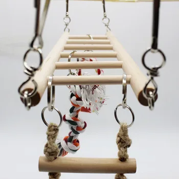 1PCS Suspension Bridge Parrot Climbing Ladder Pet Toys Birds Hamster Squirrel Cage Hanging Bridge Ladder Small pet Toys Chew Toy 3