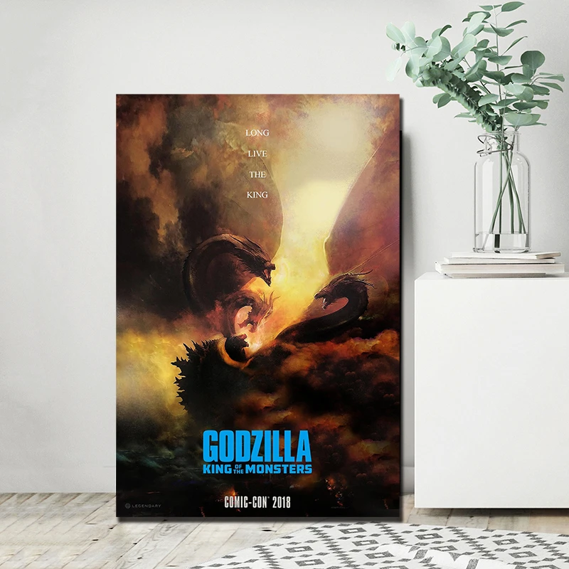 

King Ghidorah Fights Back in Breathtaking Godzilla 2 Comic Canvas Poster Art Painting Wall Picture Print Living Room Decoration