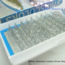 C Curl 0,15 ММ, модные блестящие ресницы для наращивания, 12 полосок, индивидуальные ресницы для наращивания, накладные ресницы, блестящие Серебристые