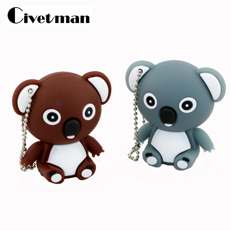 Милый флеш накопитель Koala мультяшный USB 128 ГБ 64 32 16 8 256 флешка для девочек подарки|usb