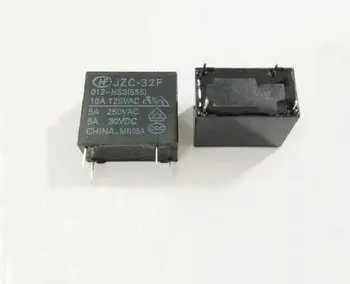 

10pcs 12V Relay JZC-32F-012-HS3 4PIN 5A 250VAC SPST Relay Precise