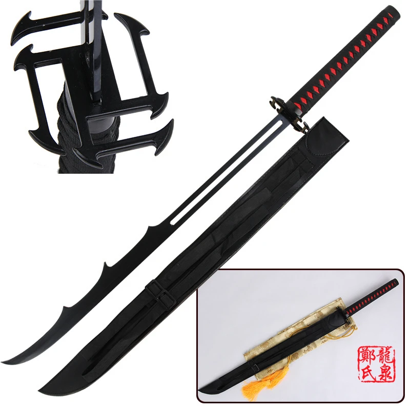 Free Shipping For Bleach Anime Sword Ichigo Steel Katana Replica 