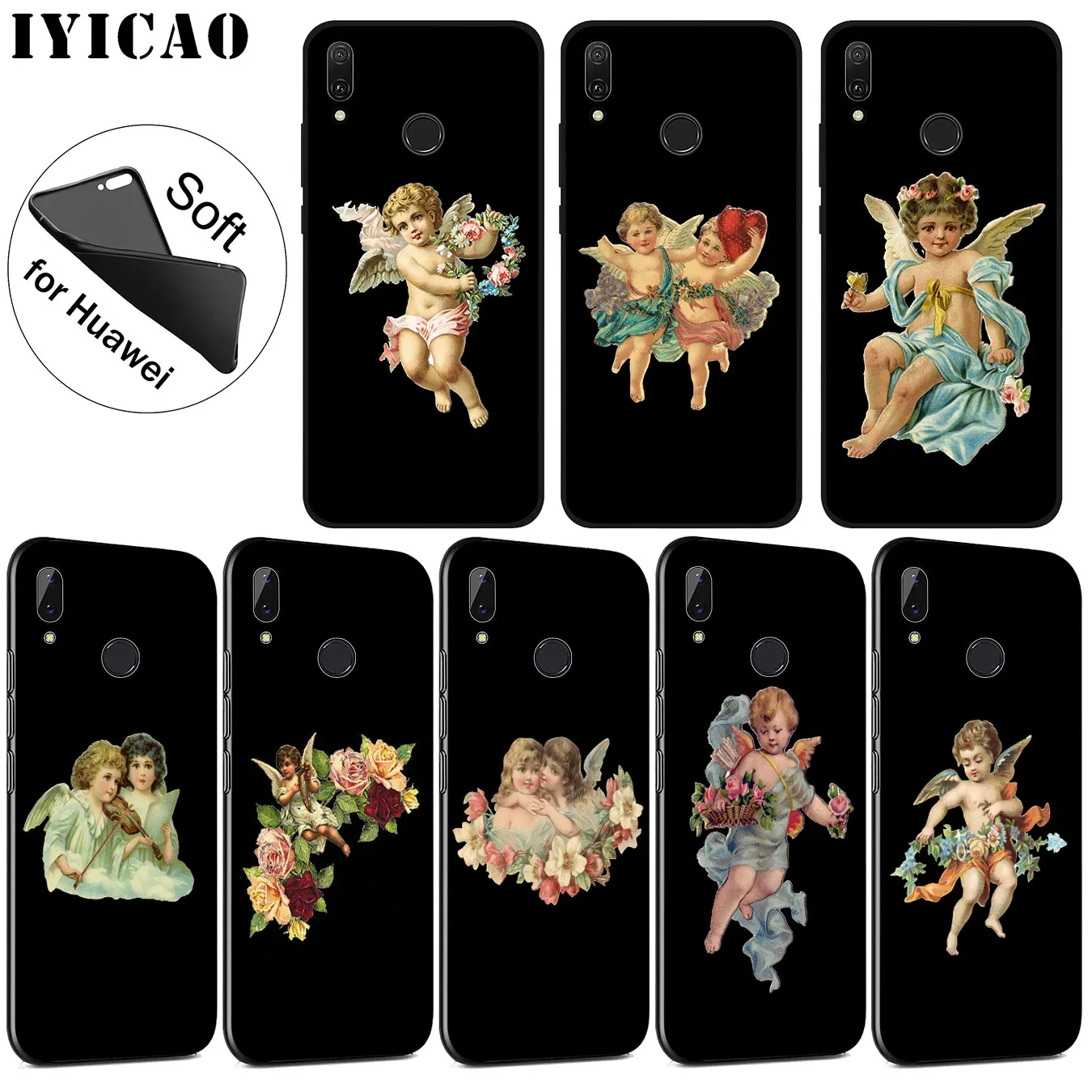 IYICAO винтажный Мягкий силиконовый чехол для Huawei P30 P20 Pro P10 P9 P8 Lite Mini 2017 2016 P smart Z 2019 |