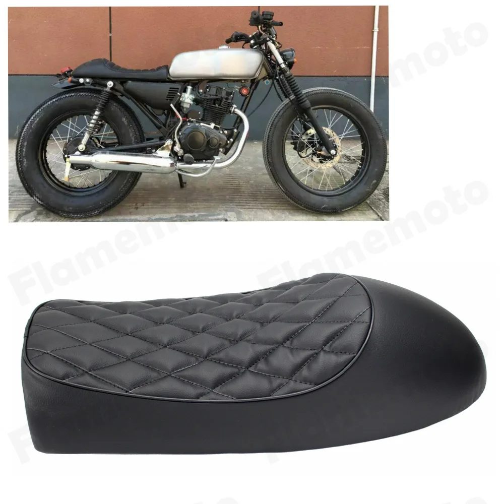 

UNDEFINED Motorcycle Accessories Black Cafe Racer Vintage Saddle Hump Custom Seat For Honda CL350 CL450 CB400F Cafe Racer
