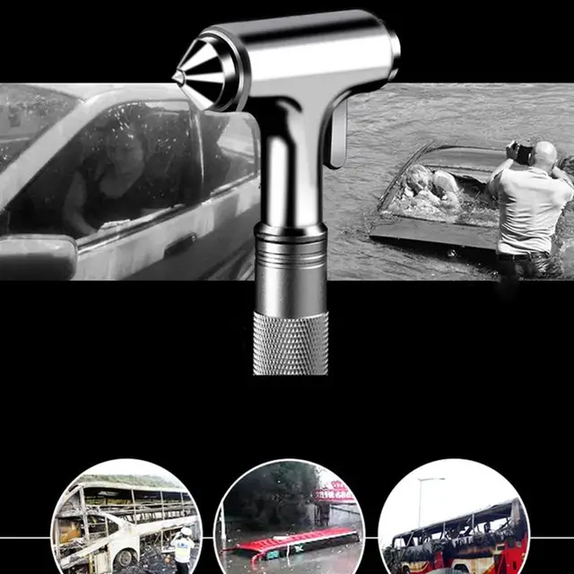 WINOMO 1pcs Auto Car Vehicle Safety Hammer Window Breaker Premium Metal Seat Belt Cutter Survival Emergency Tool Hammer