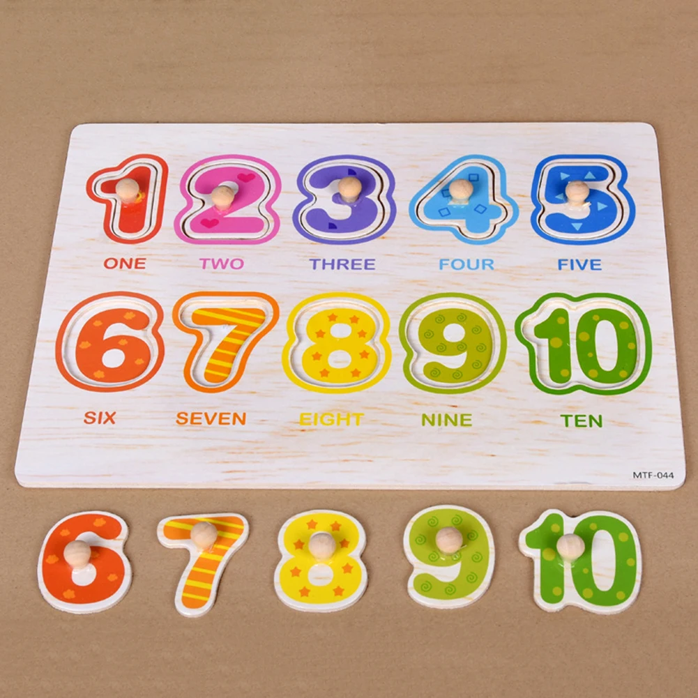 30 см деревянные детские руки захватывающие головоломки игрушка алфавит, цифры обучения Образование Деревянные головоломки Дети подарок раннего образования игрушки - Цвет: A1