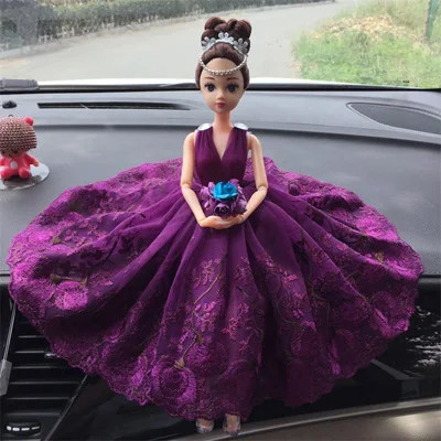Декоративные украшения для салона автомобиля милая кукла автомобиль Интерьер для автомобилей, стильный, Забавный украшения авто аксессуары - Название цвета: updo