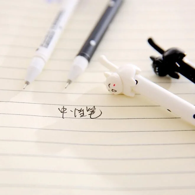 36 шт./лот Novetly Kawaii 3D дизайн хвоста кошки 0,38 мм черные чернила гелевая ручка DIY ручка для подписи офисные школьные принадлежности