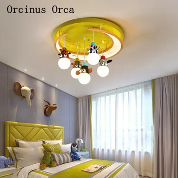 

Cartoon Creative Giraffe ceiling lamp Boys, Girls, Bedrooms, Children's Rooms, Modern Simple LED Color Animal ceiling lamp