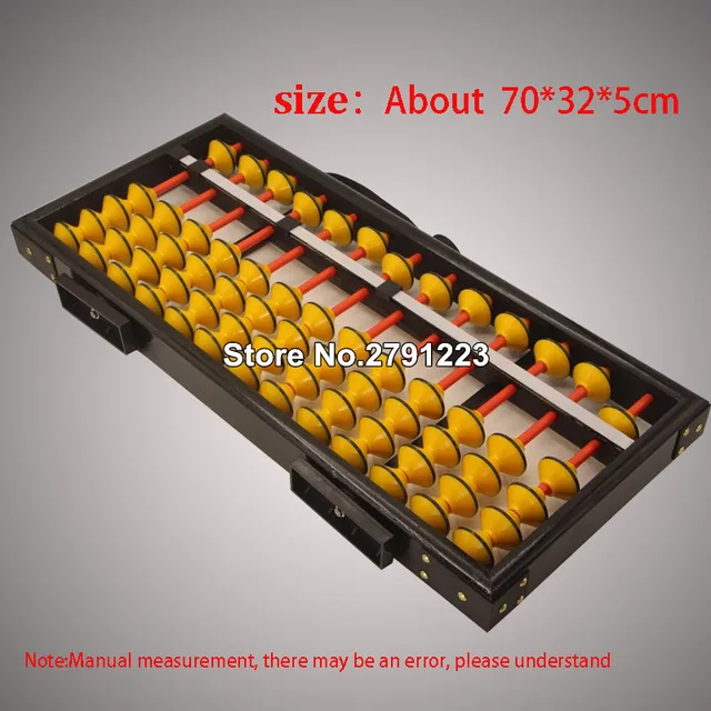 Abaco Vintage In Legno A 7 Cifre - Calcolatrice Antica Stile Cinese E Giapponese - Foto 4