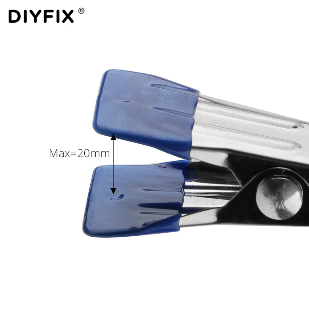 DIYFIX 10Pcs Metal Clip Fixture Multi-purpose Fastening Clamp for Mobile Phone Tablet Glued LCD Screen Repair Tools Set - Image 3