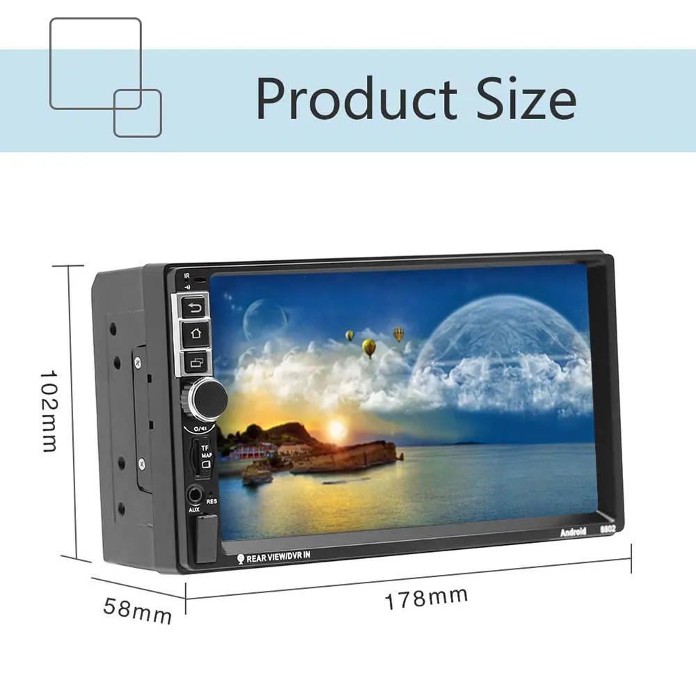 AMPrime 2 Din Android автомобильный Радио gps Мультимедиа MP5 плеер Bluetooth Handsfree FM Авторадио 7