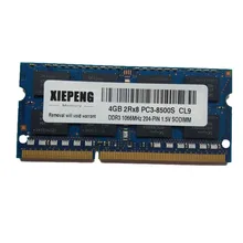 Тетрадь память 4 Гб 2Rx8 PC3-8500S Оперативная память DDR3 8G 1066 МГц 4 Гб pc3 8500 для ThinkPad G400 S400 G490 B490 B480 K29 X200 SL410 ноутбук