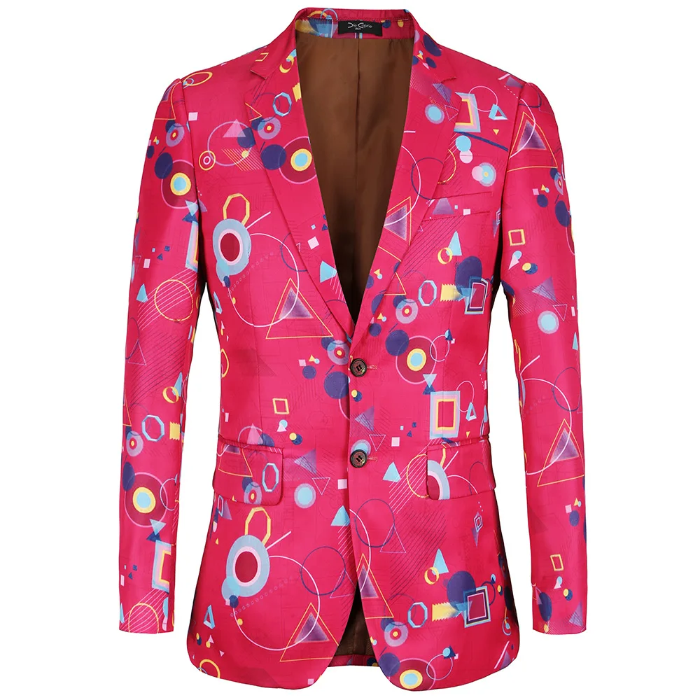 

Red Color Slim Fit Blazers Men Holidays Jackets Suit 175