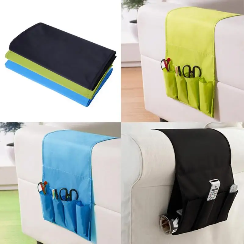

Household Bed Sofa Arm Hanging Storage Bag Foldable Portable For TV Remote Control Cell Phones Holder Organizer 4 Pockets